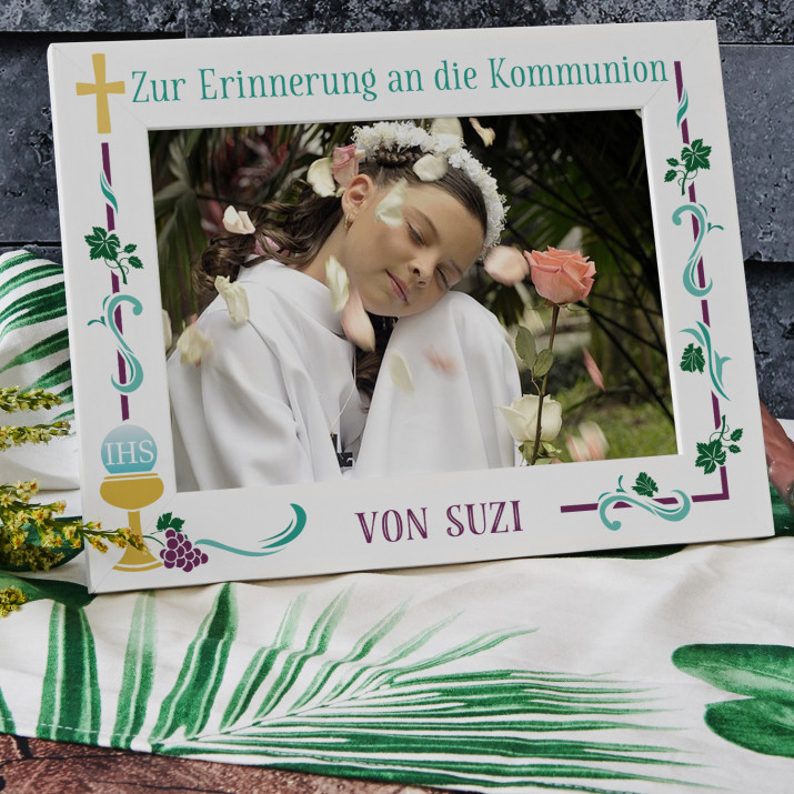 Zur Erinnerung an die Kommunion 2 - Bilderrahmen mit Aufdruck